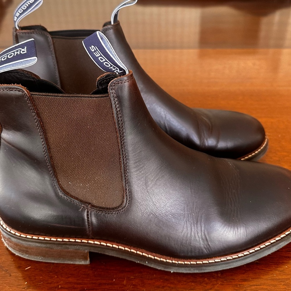 Rhodes Men's Brown Leather Chelsea Boots